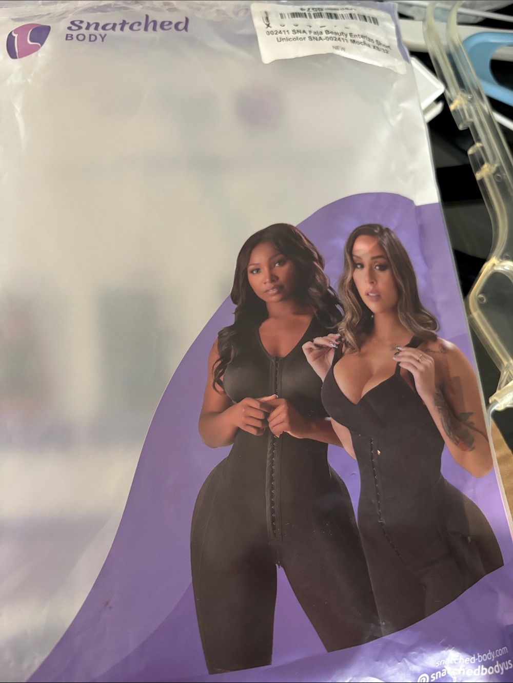 Snatched Body Brown Women's Front-Closure Shaping Bodysuit